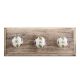 Multicolor Leaf Crackle Ceramic Wooden Hooks